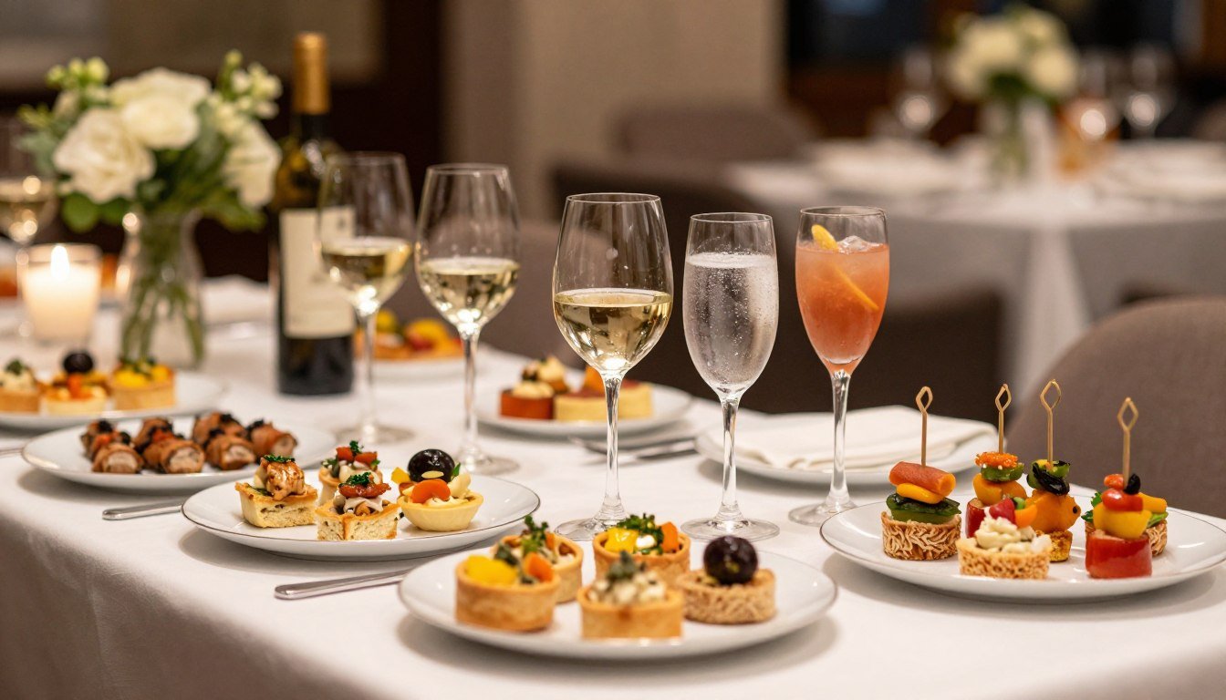 Apéritif dînatoire chic et facile : buffet de bouchées et verrines pour invités